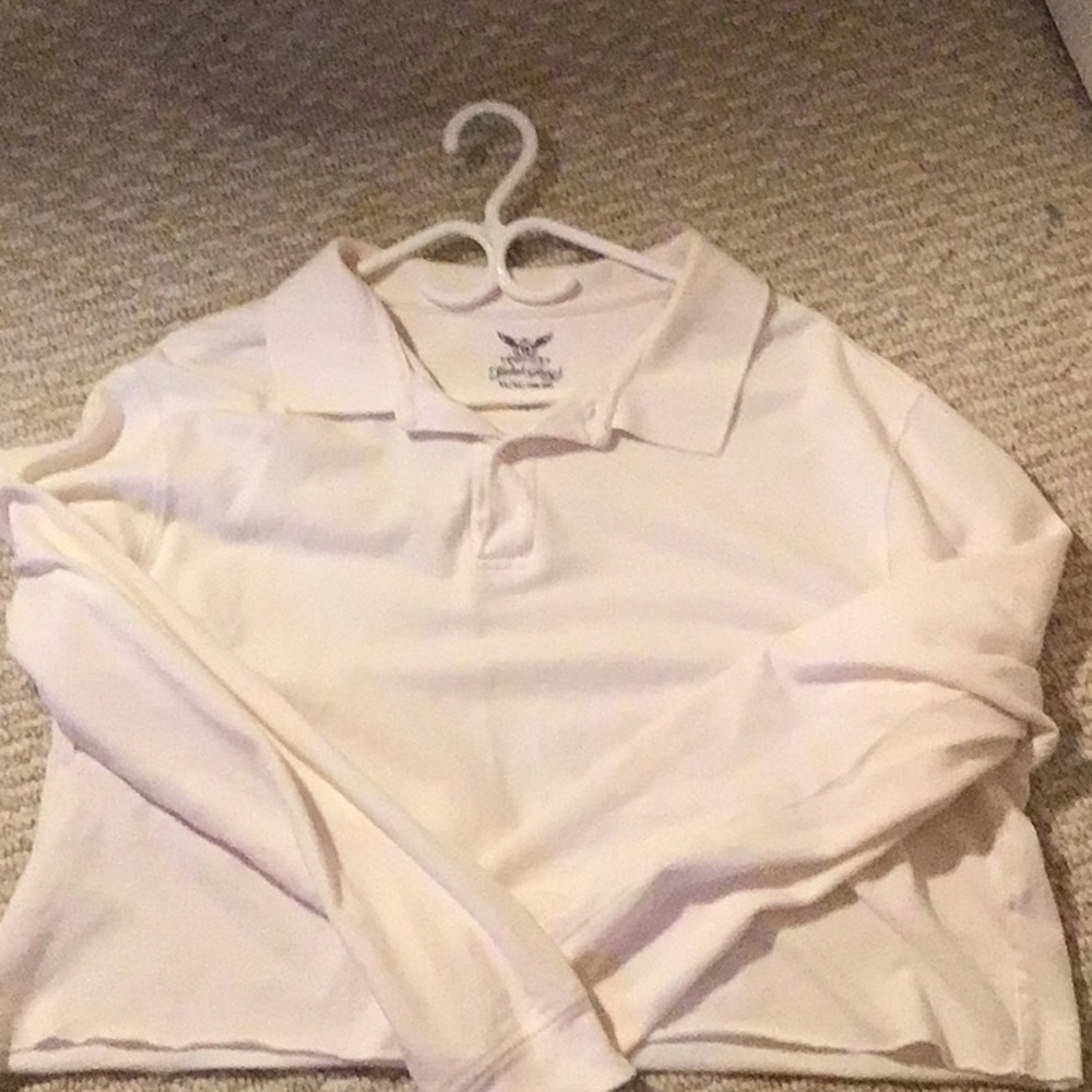 Faded glory xtra large cropped white crew neck